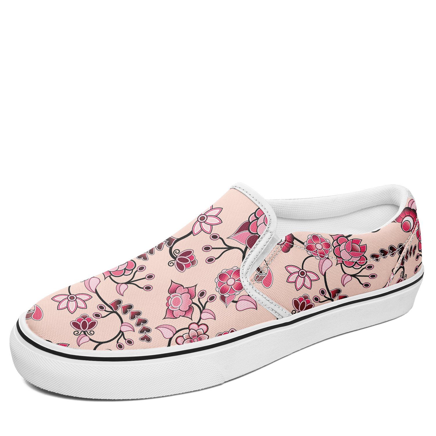 Floral Amour Otoyimm Canvas Slip On Shoes otoyimm Herman US Youth 1 / EUR 32 White Sole 