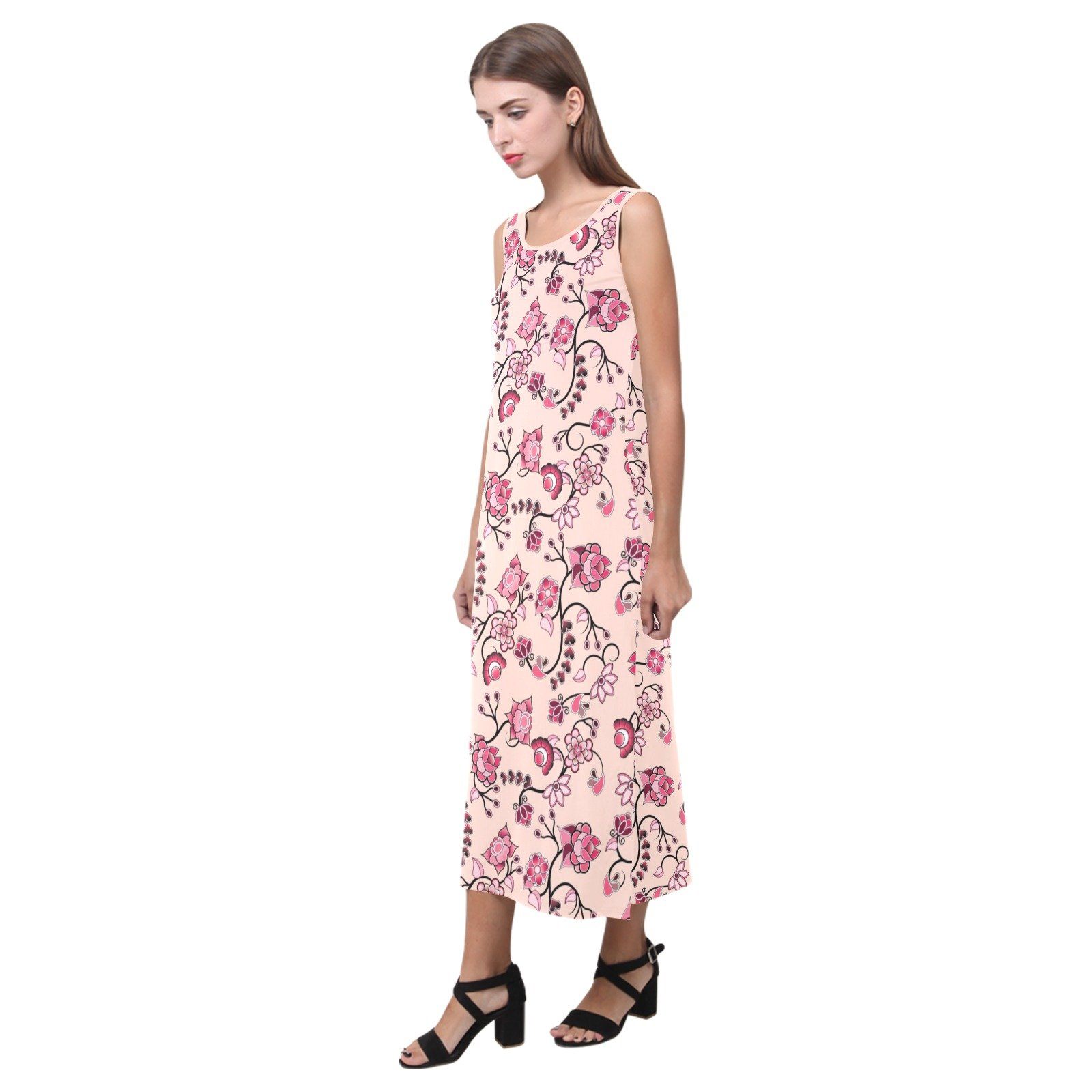 Floral Amour Phaedra Sleeveless Open Fork Long Dress (Model D08) Phaedra Sleeveless Open Fork Long Dress (D08) e-joyer 