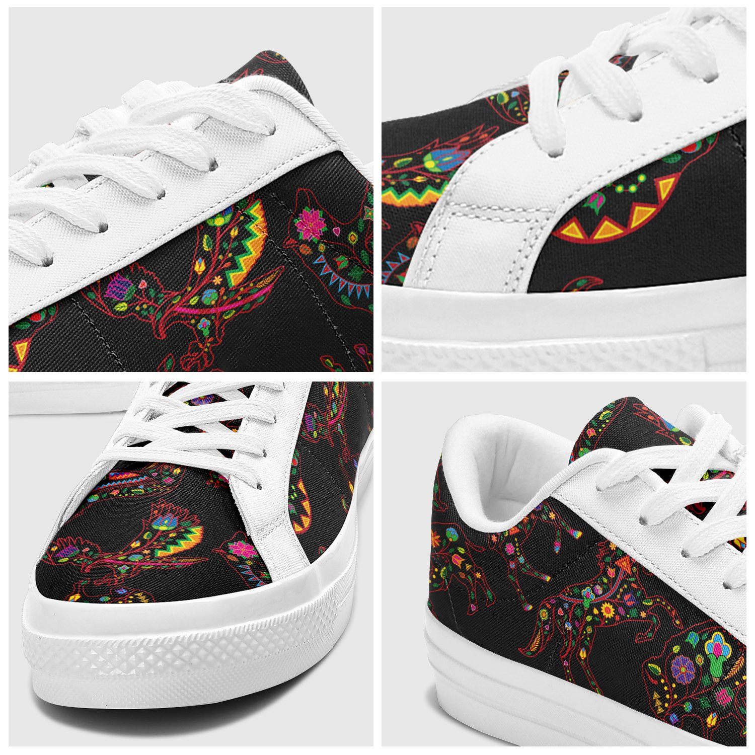 Floral Animals Aapisi Low Top Canvas Shoes White Sole aapisi Herman 