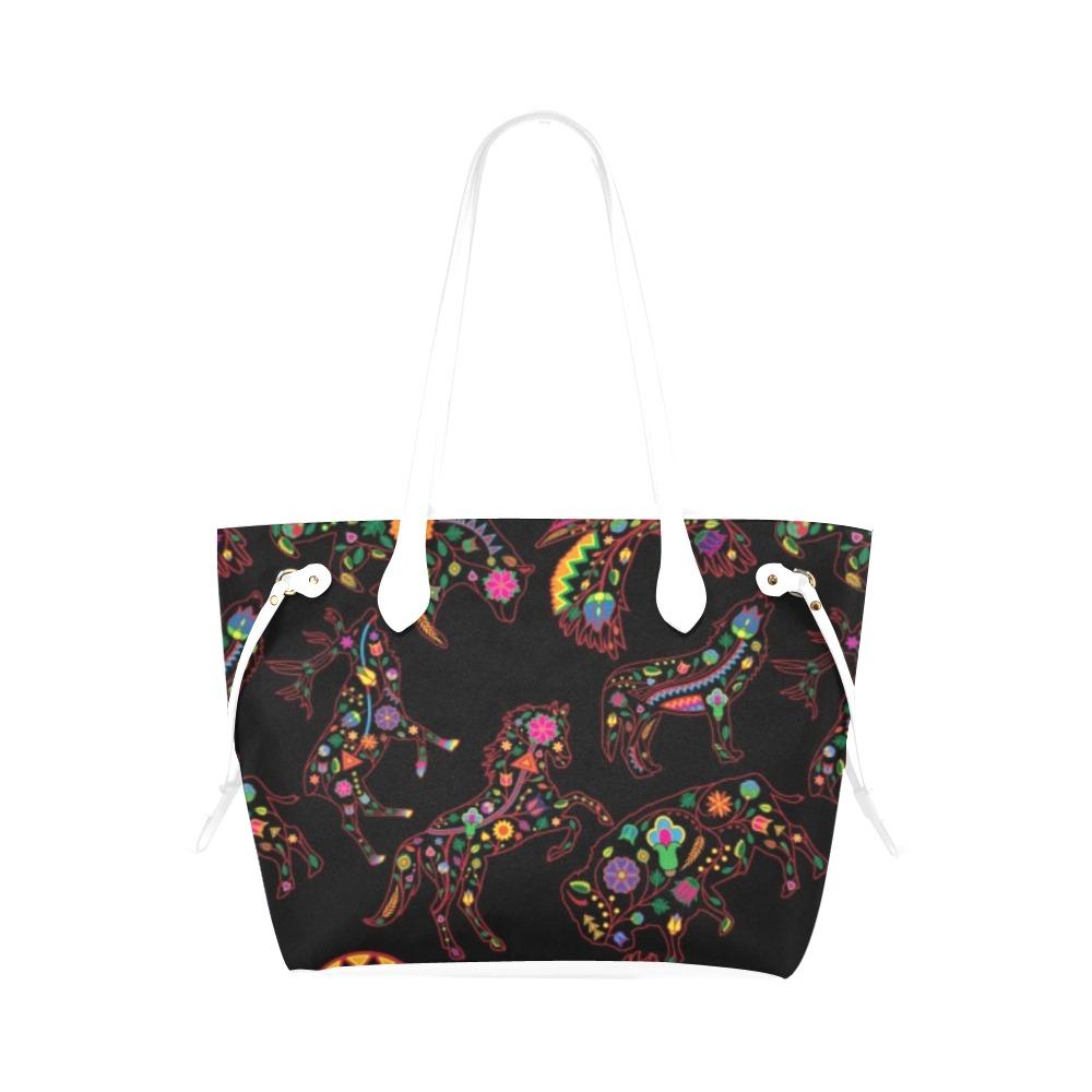 Floral Animals Clover Canvas Tote Bag (Model 1661) Clover Canvas Tote Bag (1661) e-joyer 