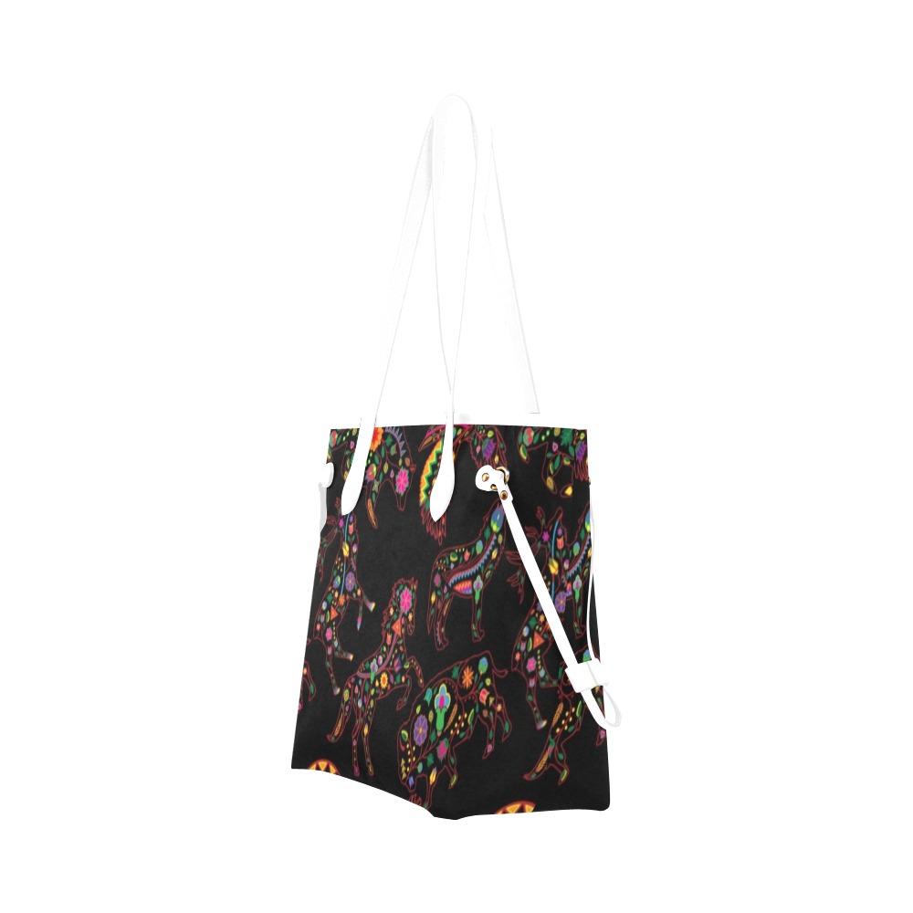 Floral Animals Clover Canvas Tote Bag (Model 1661) Clover Canvas Tote Bag (1661) e-joyer 