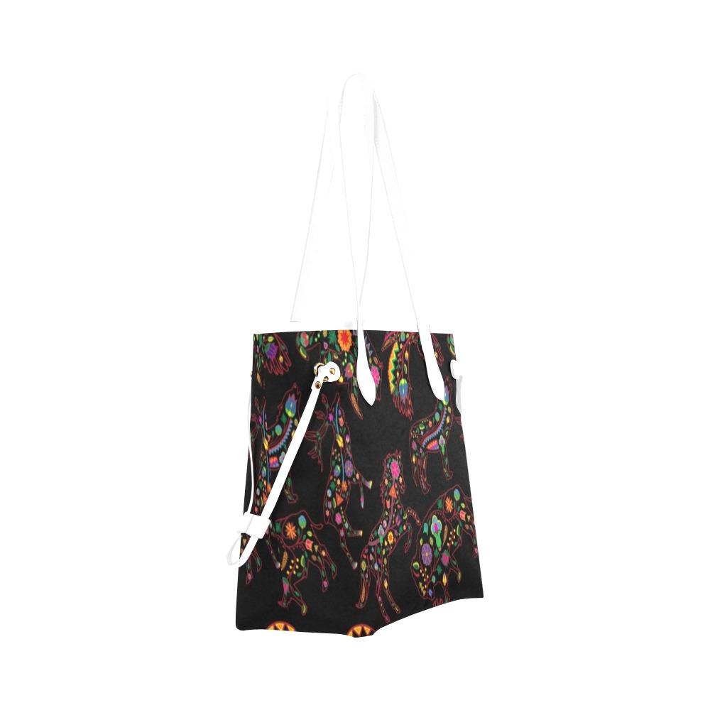 Floral Animals Clover Canvas Tote Bag (Model 1661) Clover Canvas Tote Bag (1661) e-joyer 