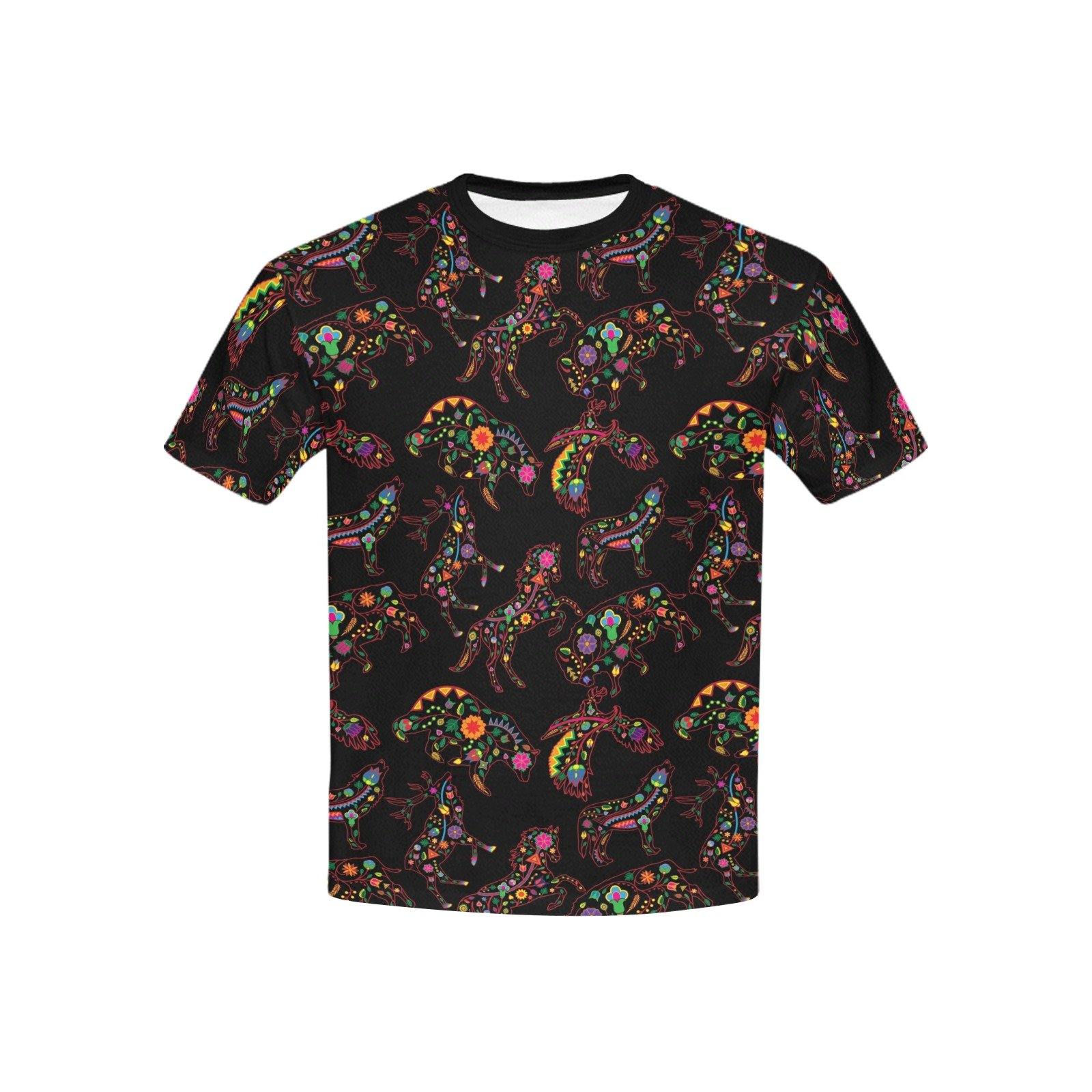 Floral Animals Kids' All Over Print T-shirt (USA Size) (Model T40) All Over Print T-shirt for Kid (T40) e-joyer 