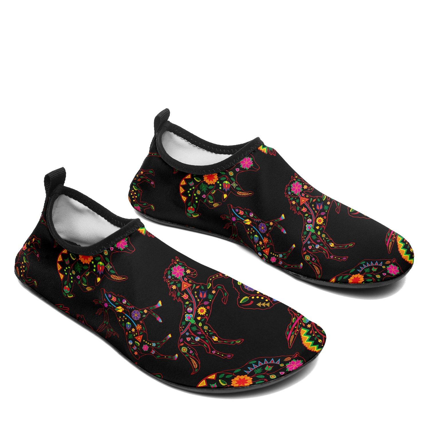 Floral Animals Sockamoccs Kid's Slip On Shoes Herman 