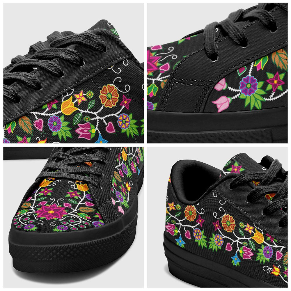 Medicine Wheel Sage Bearpaw Aapisi Low Top Canvas Shoes Black Sole