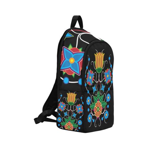 Floral Beadwork-02 Fabric Backpack for Adult (Model 1659) Casual Backpack for Adult (1659) e-joyer 