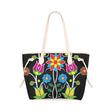 Beaded Nouveau Coal Clover Canvas Tote Bag