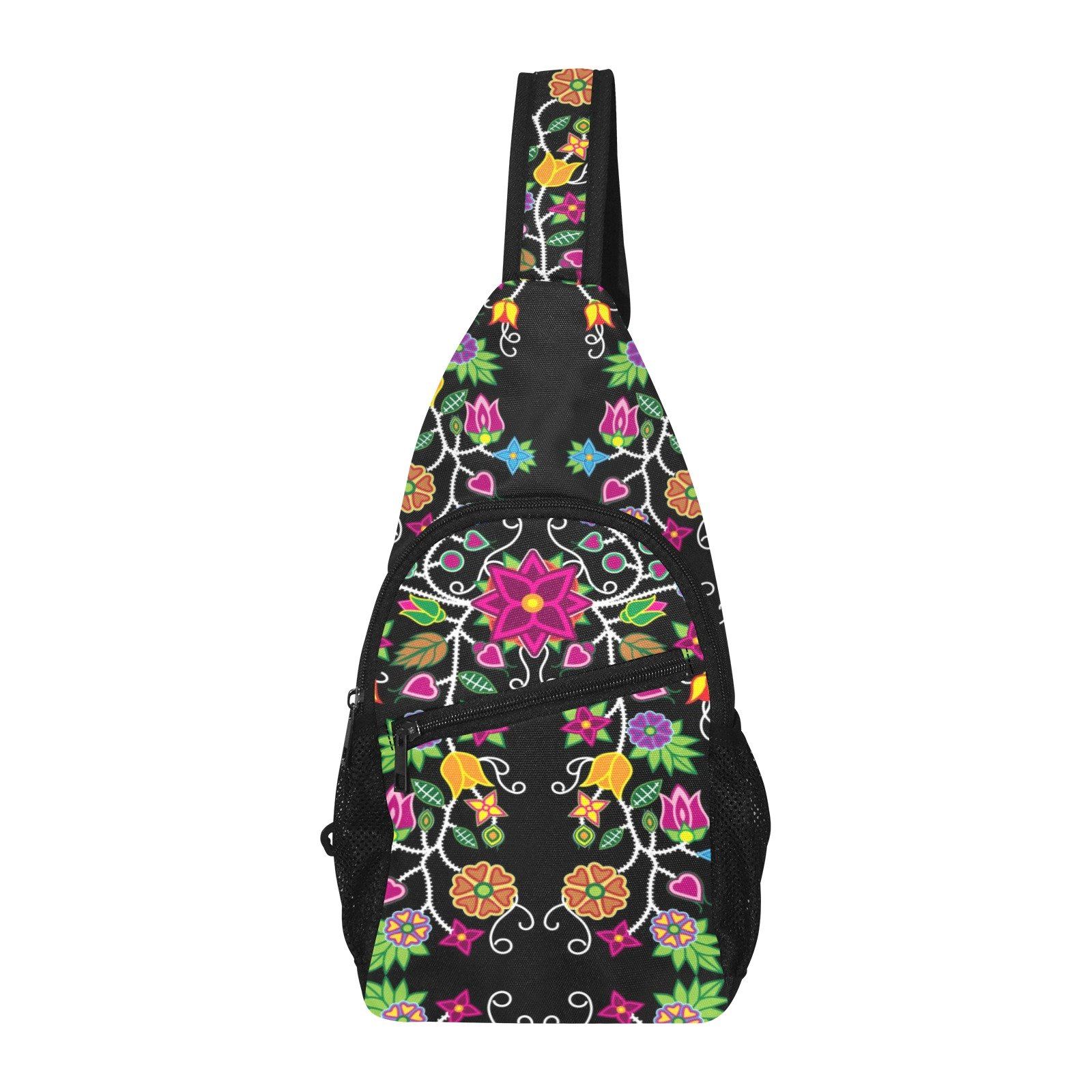 Floral Beadwork All Over Print Chest Bag (Model 1719) All Over Print Chest Bag (1719) e-joyer 