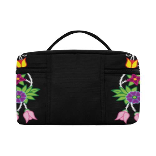 Floral Beadwork Cosmetic Bag/Large (Model 1658) Cosmetic Bag e-joyer 