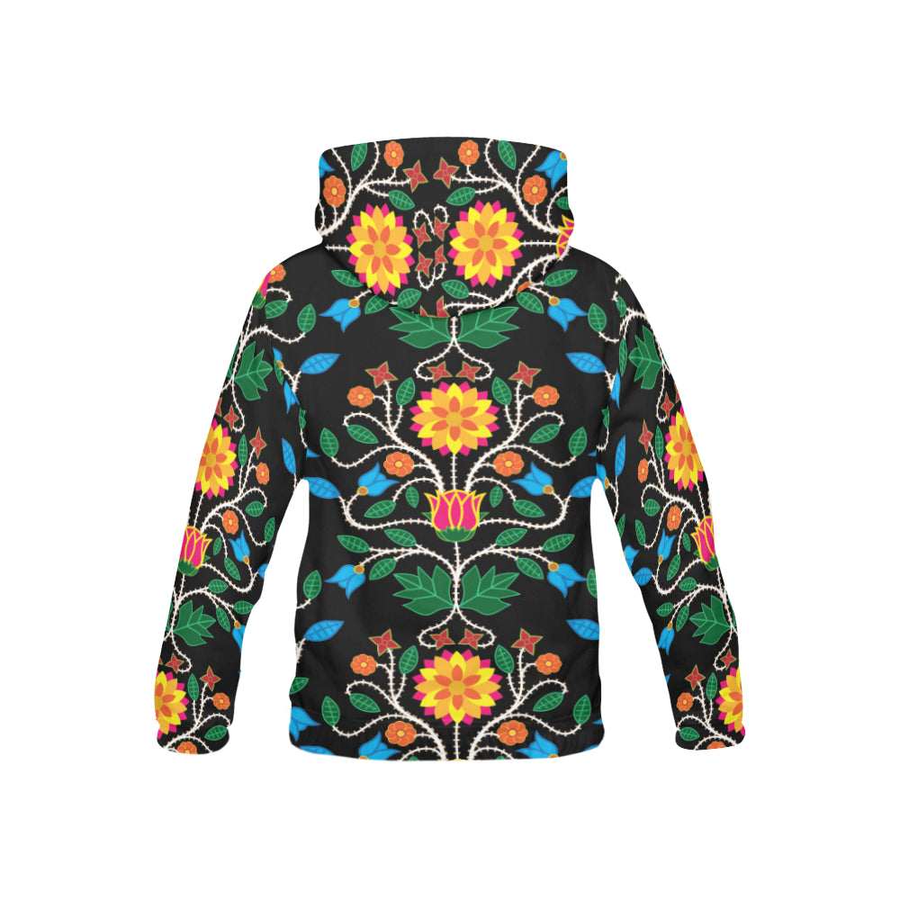 Floral Beadwork Four Clans All Over Print Hoodie for Kid (USA Size) (Model H13) All Over Print Hoodie for Kid (H13) e-joyer 