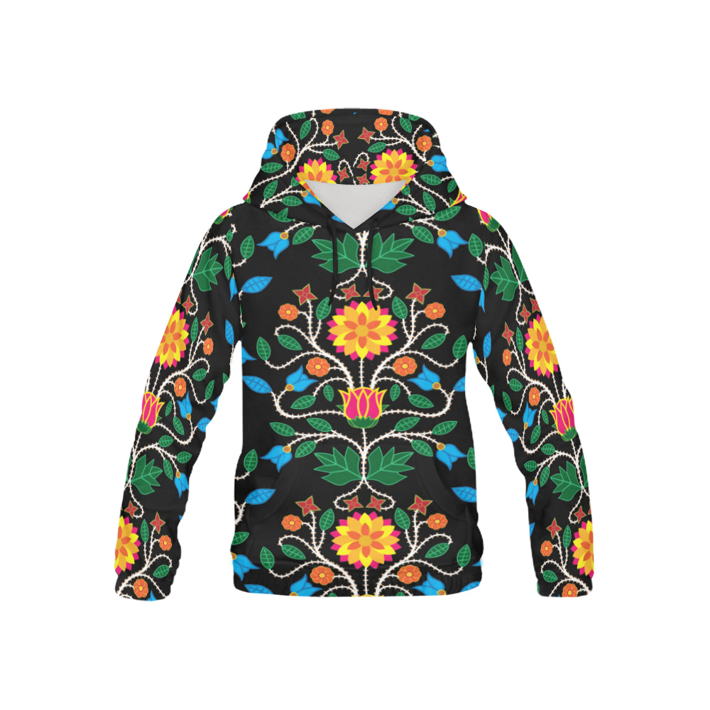 Floral Beadwork Four Clans All Over Print Hoodie for Kid (USA Size) (Model H13) All Over Print Hoodie for Kid (H13) e-joyer 