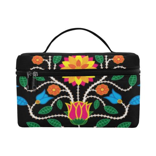 Floral Beadwork Four Clans Cosmetic Bag/Large (Model 1658) Cosmetic Bag e-joyer 
