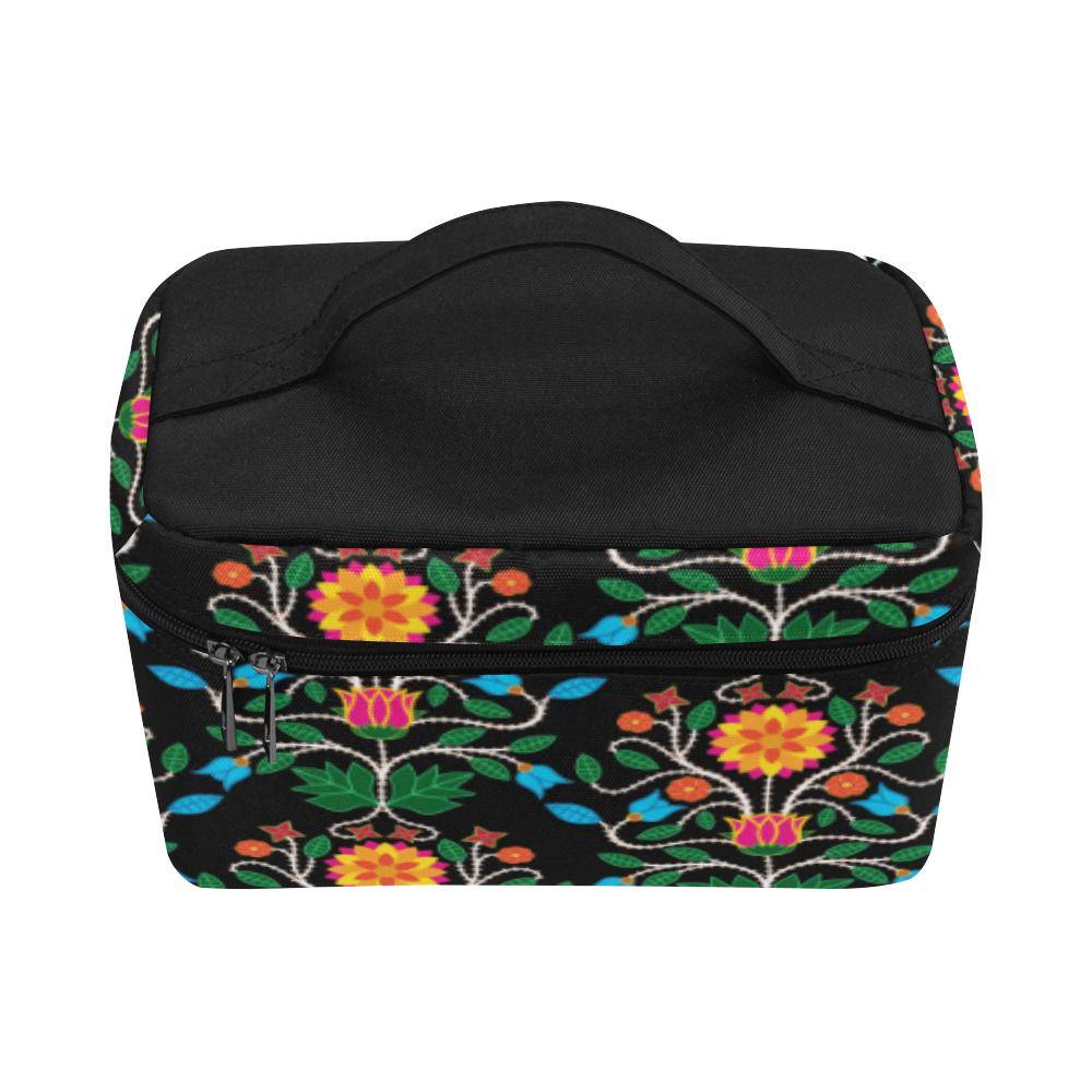 Floral Beadwork Four Clans Cosmetic Bag/Large (Model 1658) Cosmetic Bag e-joyer 