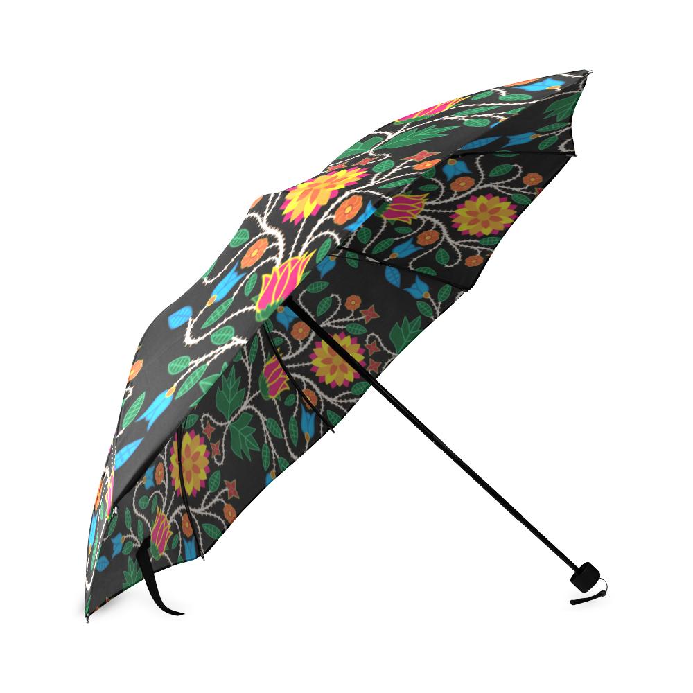 Floral Beadwork Four Clans Foldable Umbrella Foldable Umbrella e-joyer 