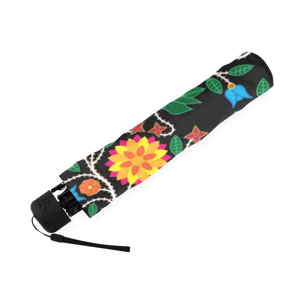 Floral Beadwork Four Clans Foldable Umbrella Foldable Umbrella e-joyer 