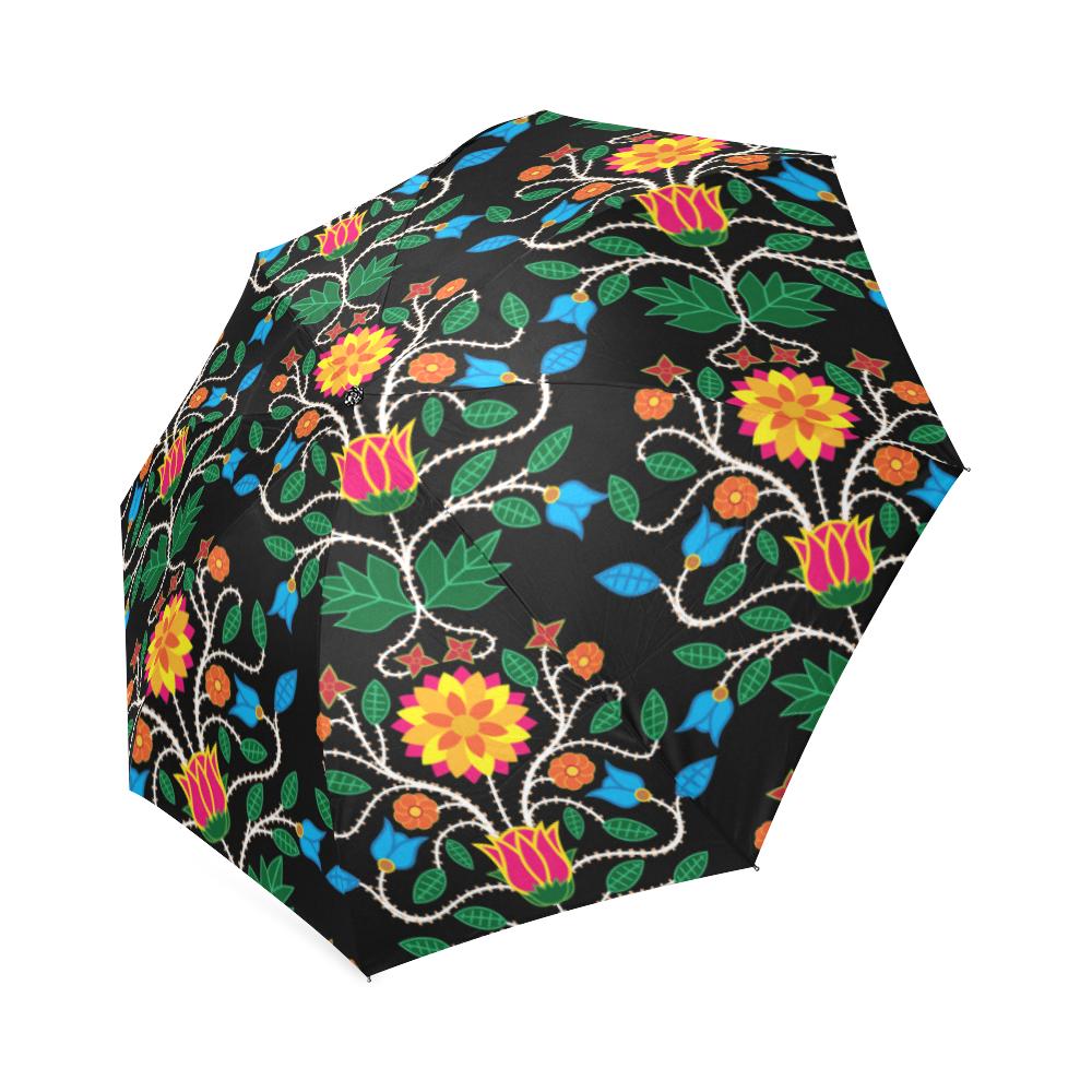 Floral Beadwork Four Clans Foldable Umbrella Foldable Umbrella e-joyer 