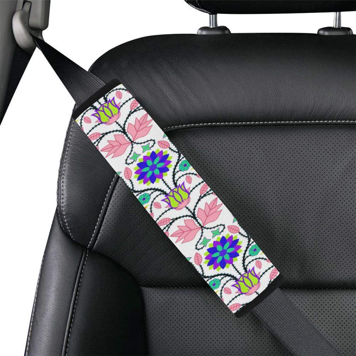 Floral Beadwork Four Clans White Car Seat Belt Cover 7''x12.6'' Car Seat Belt Cover 7''x12.6'' e-joyer 