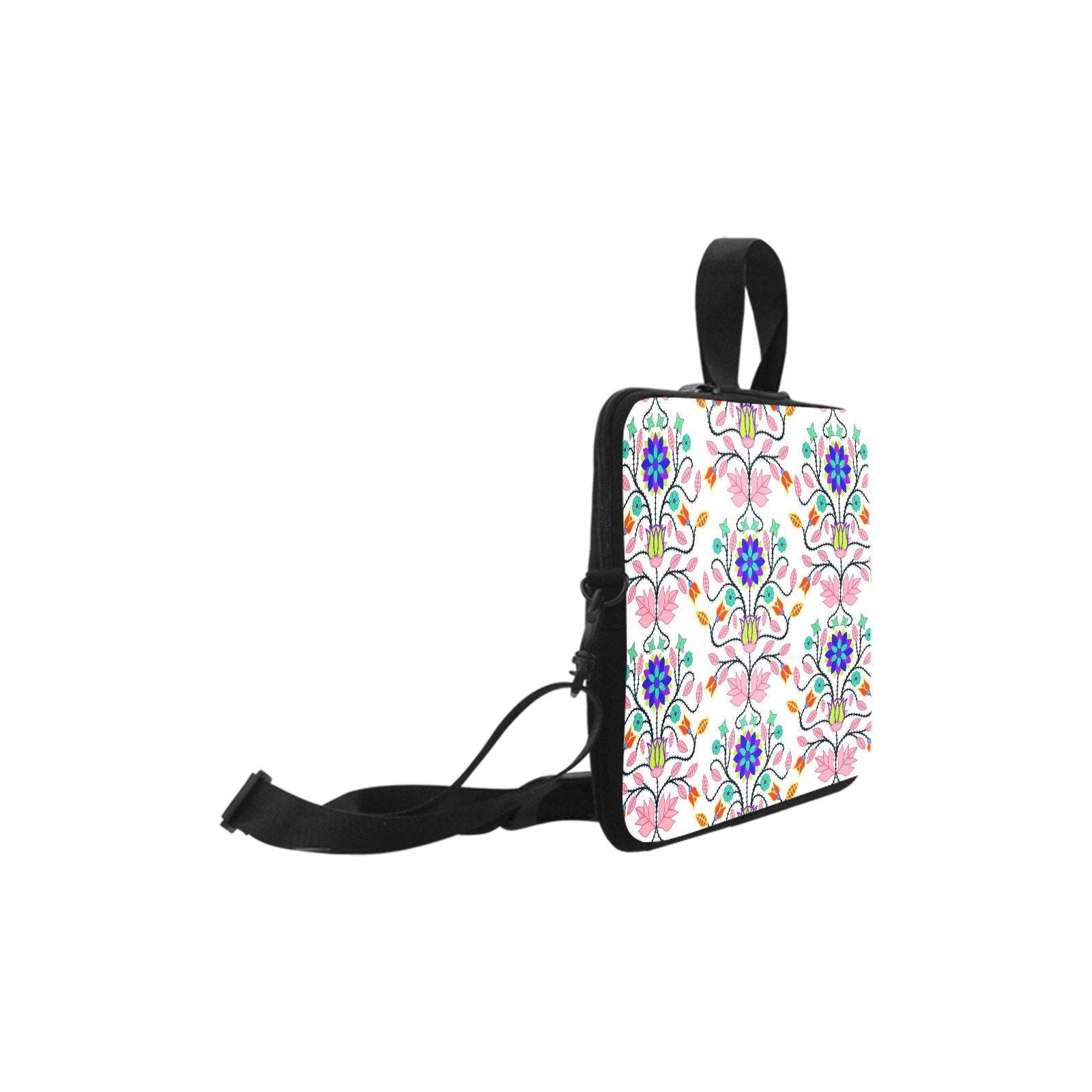 Floral Beadwork Four Clans White Laptop Handbags 17" bag e-joyer 