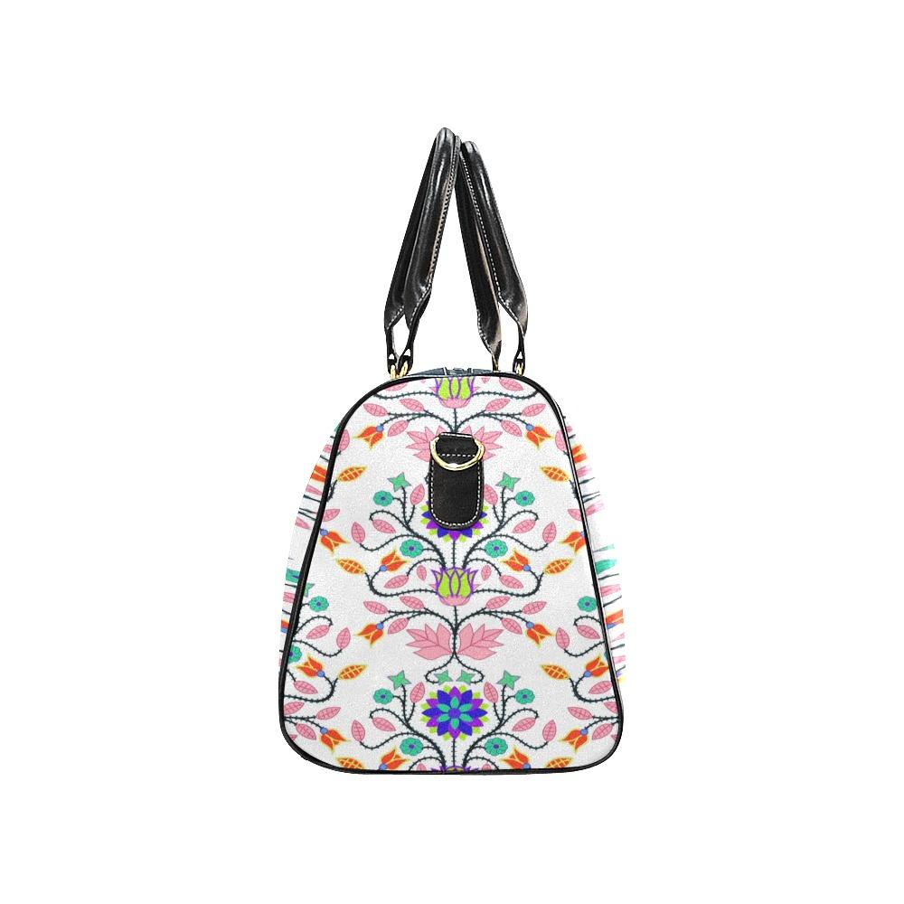 Floral Beadwork Four Clans White New Waterproof Travel Bag/Small (Model 1639) bag e-joyer 