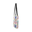 Floral Beadwork Seven Clans White Large Tote Shoulder Bag