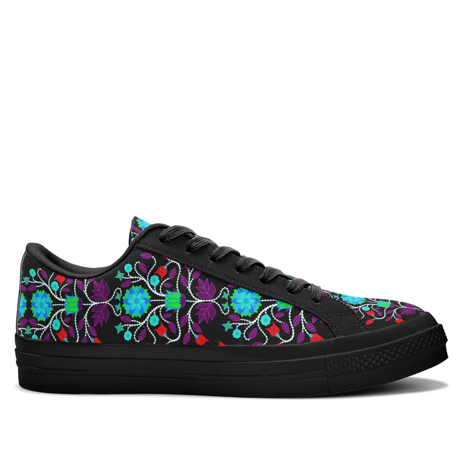 Floral Beadwork Four Clans Winter Aapisi Low Top Canvas Shoes Black Sole 49 Dzine 