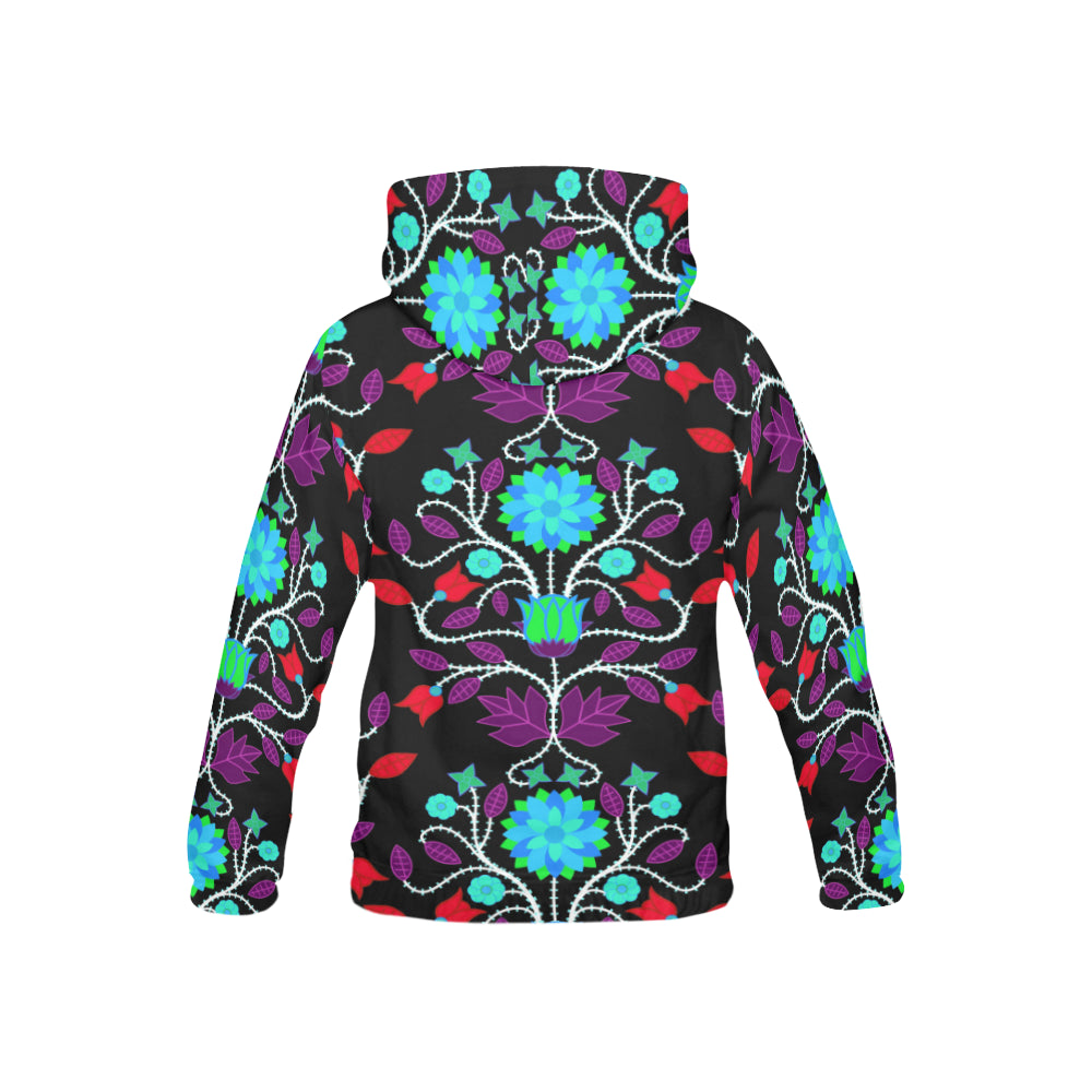 Floral Beadwork Four Clans Winter All Over Print Hoodie for Kid (USA Size) (Model H13) All Over Print Hoodie for Kid (H13) e-joyer 