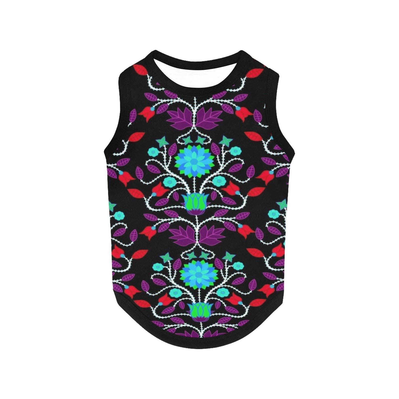 Floral Beadwork Four Clans Winter All Over Print Pet Tank Top Pet Tank Top e-joyer 