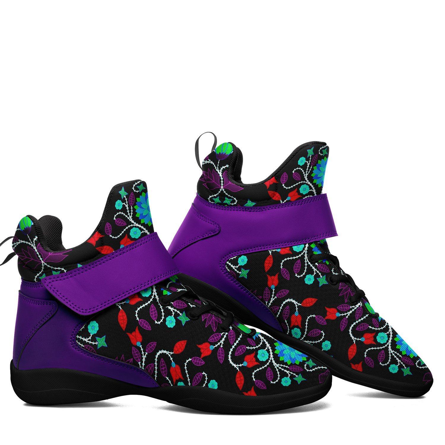 Floral Beadwork Four Clans Winter Ipottaa Basketball / Sport High Top Shoes - Black Sole 49 Dzine 