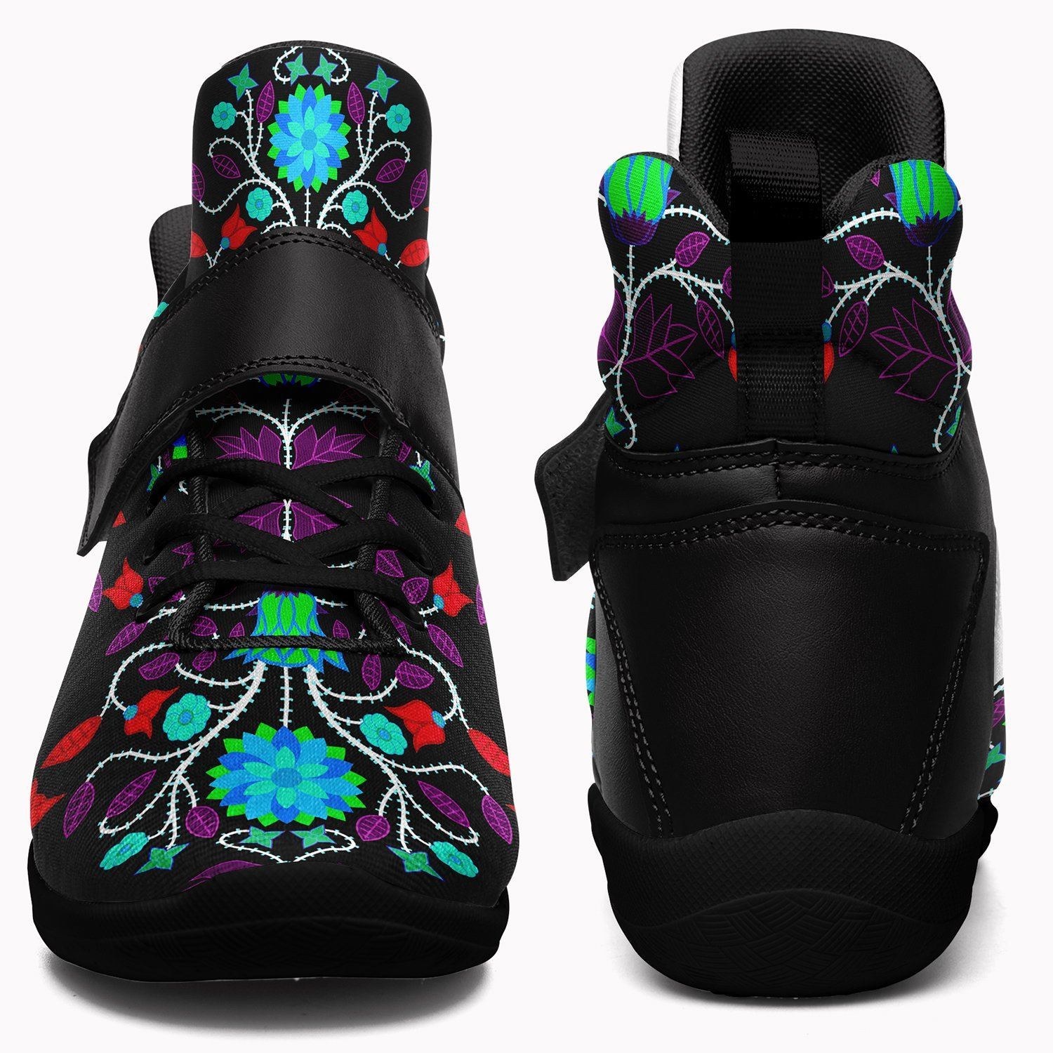 Floral Beadwork Four Clans Winter Ipottaa Basketball / Sport High Top Shoes - Black Sole 49 Dzine 