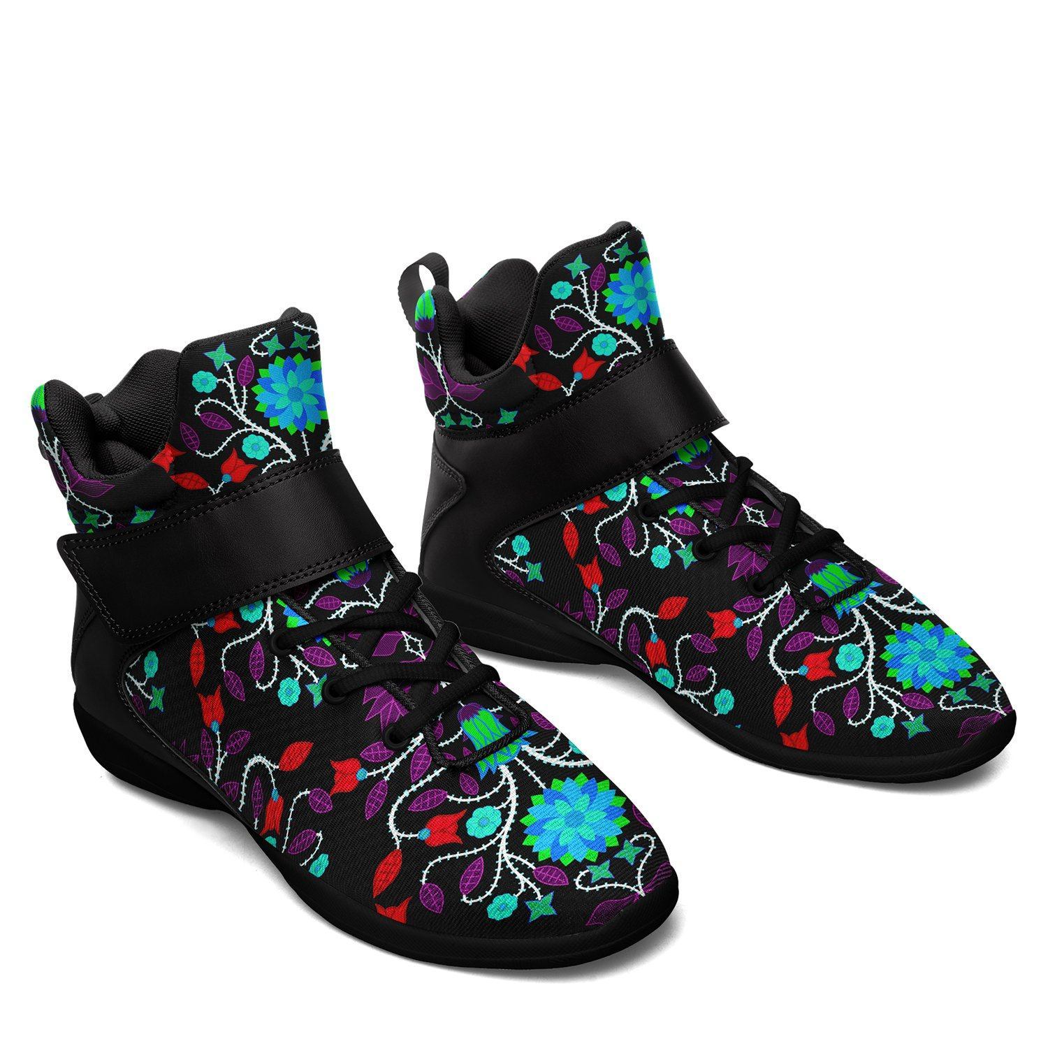 Floral Beadwork Four Clans Winter Ipottaa Basketball / Sport High Top Shoes - Black Sole 49 Dzine 