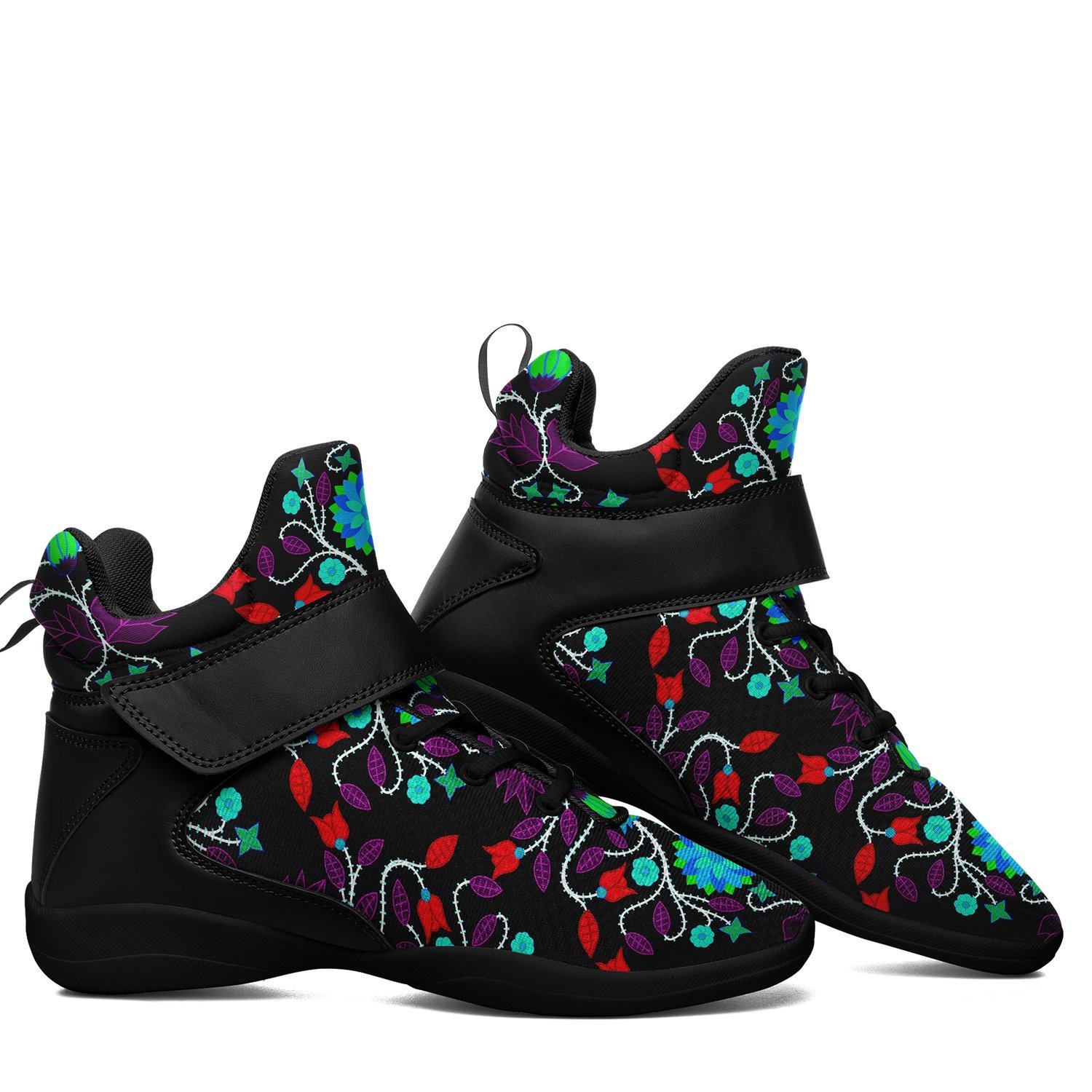 Floral Beadwork Four Clans Winter Ipottaa Basketball / Sport High Top Shoes - Black Sole 49 Dzine 
