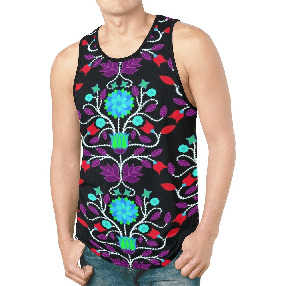 Floral Beadwork Four Clans Winter New All Over Print Tank Top for Men (Model T46) New All Over Print Tank Top for Men (T46) e-joyer 
