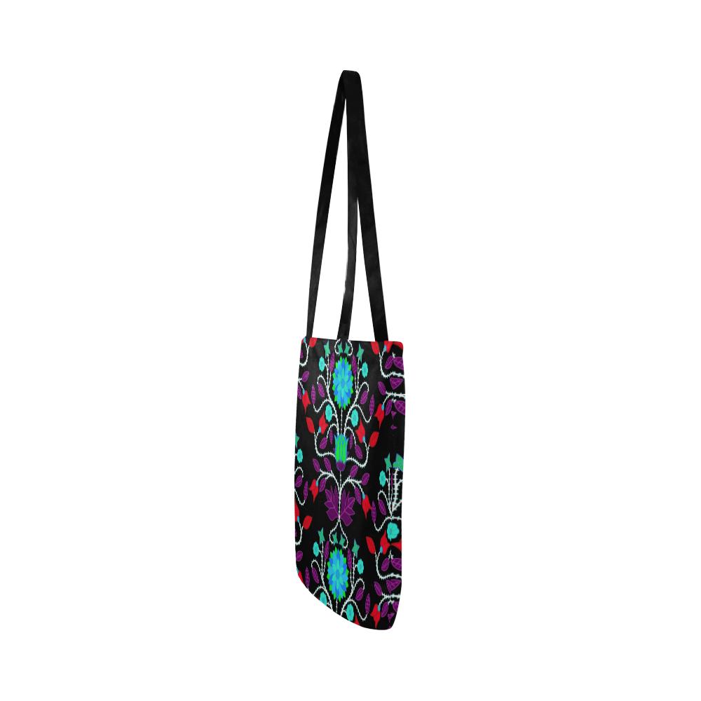 Floral Beadwork Four Clans Winter Reusable Shopping Bag Model 1660 (Two sides) Shopping Tote Bag (1660) e-joyer 