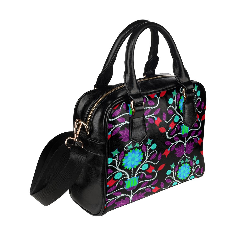 Floral Beadwork Four Clans Winter Shoulder Handbag (Model 1634) Shoulder Handbags (1634) e-joyer 