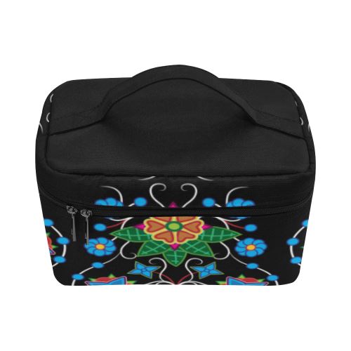 Floral Beadwork Four Mothers Cosmetic Bag/Large (Model 1658) Cosmetic Bag e-joyer 