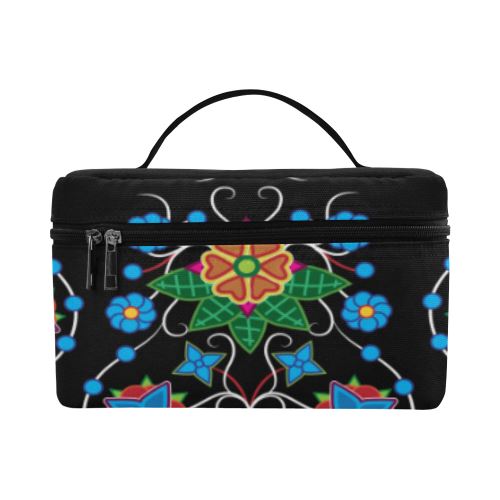 Floral Beadwork Four Mothers Cosmetic Bag/Large (Model 1658) Cosmetic Bag e-joyer 