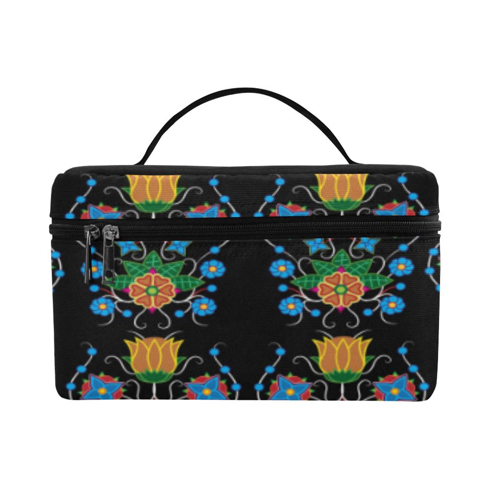 Floral Beadwork Four Mothers Cosmetic Bag/Large (Model 1658) Cosmetic Bag e-joyer 