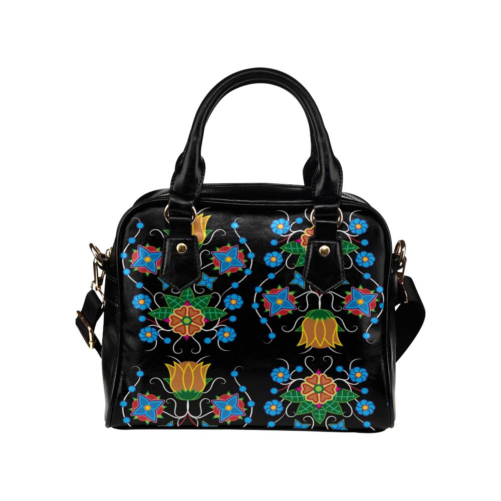 Floral Beadwork Four Mothers Shoulder Handbag (Model 1634) Shoulder Handbags (1634) e-joyer 