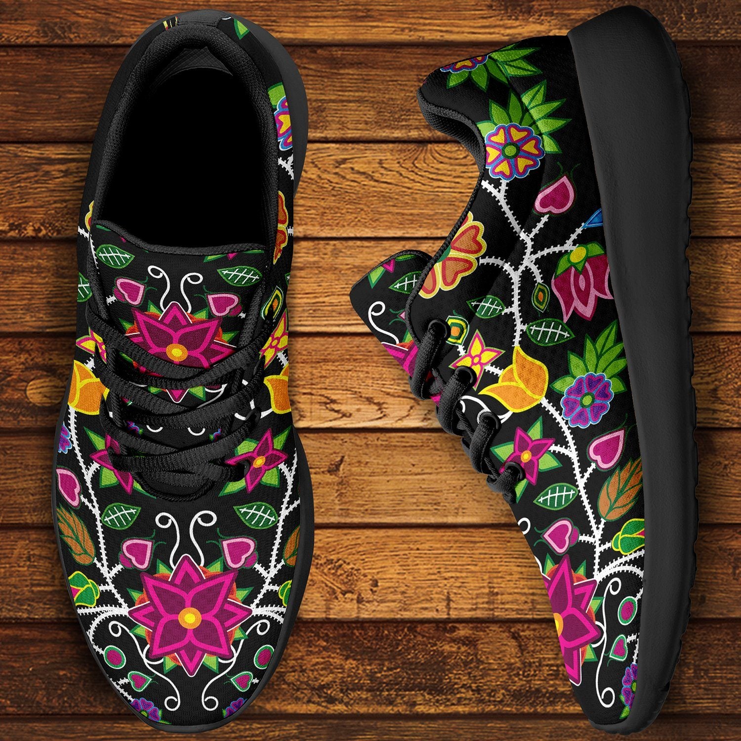 Floral Beadwork Ikkaayi Sport Sneakers 49 Dzine 