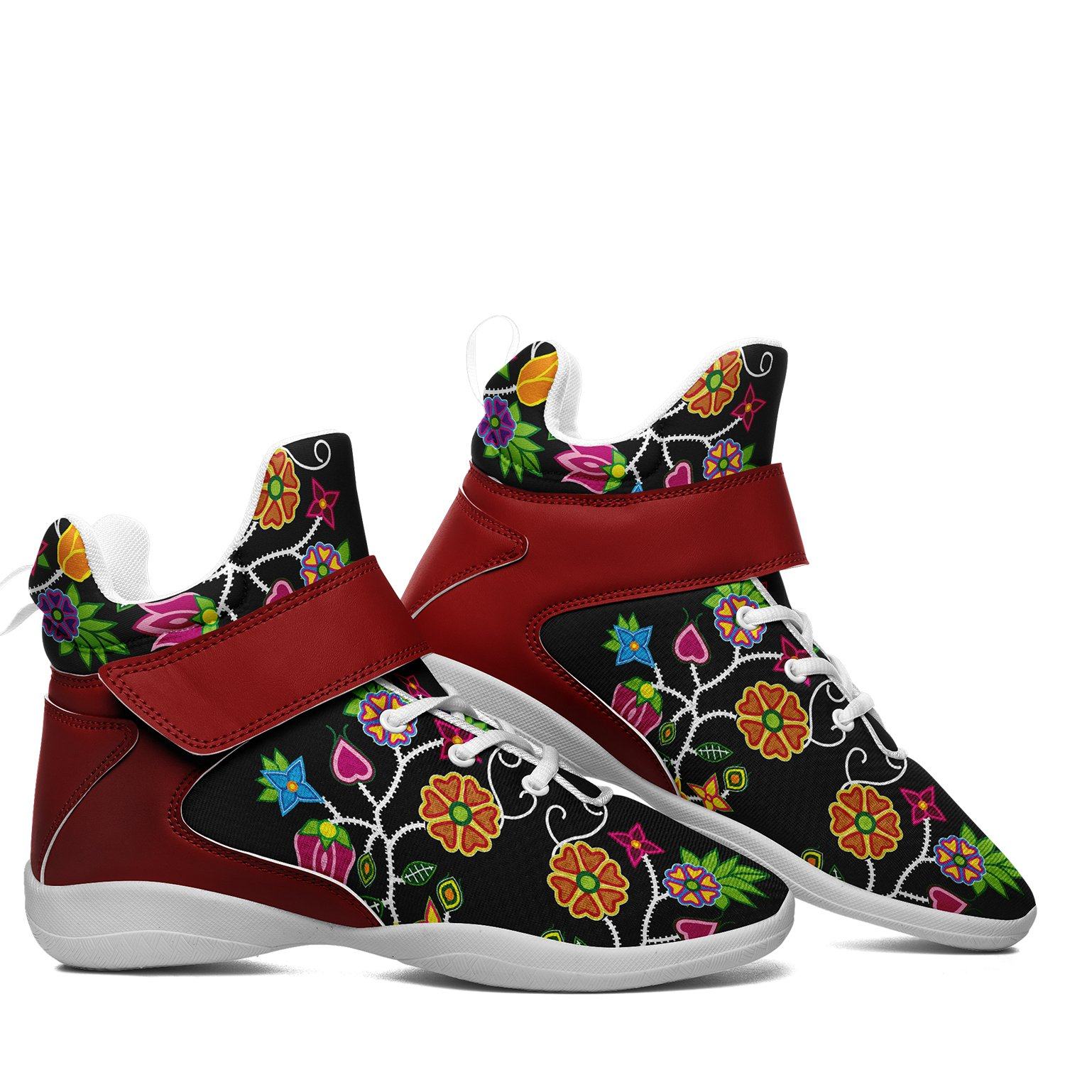 Floral Beadwork Ipottaa Basketball / Sport High Top Shoes 49 Dzine 