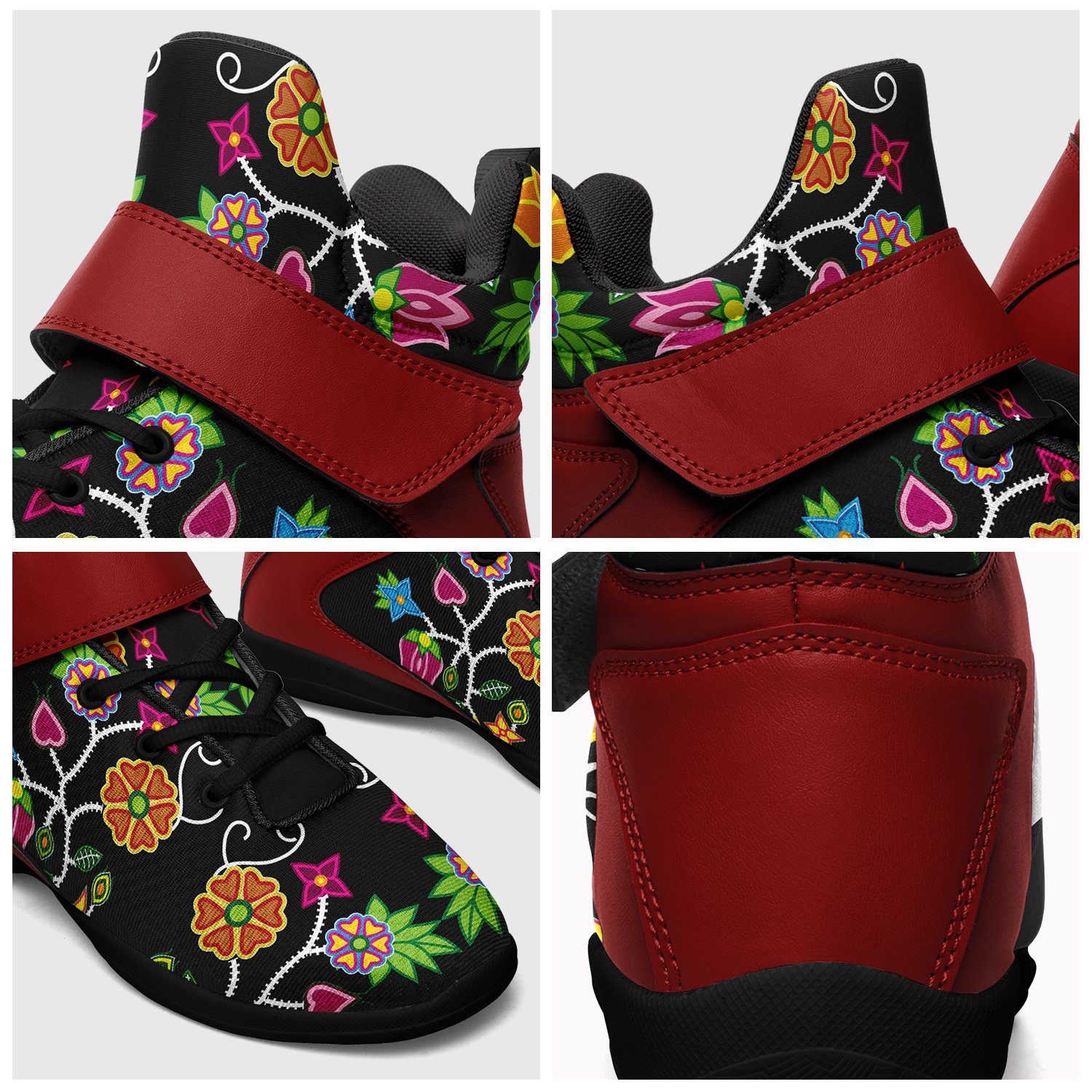 Floral Beadwork Ipottaa Basketball / Sport High Top Shoes 49 Dzine 