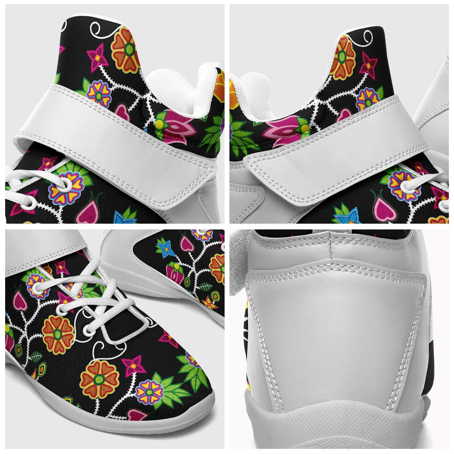 Floral Beadwork Ipottaa Basketball / Sport High Top Shoes 49 Dzine 