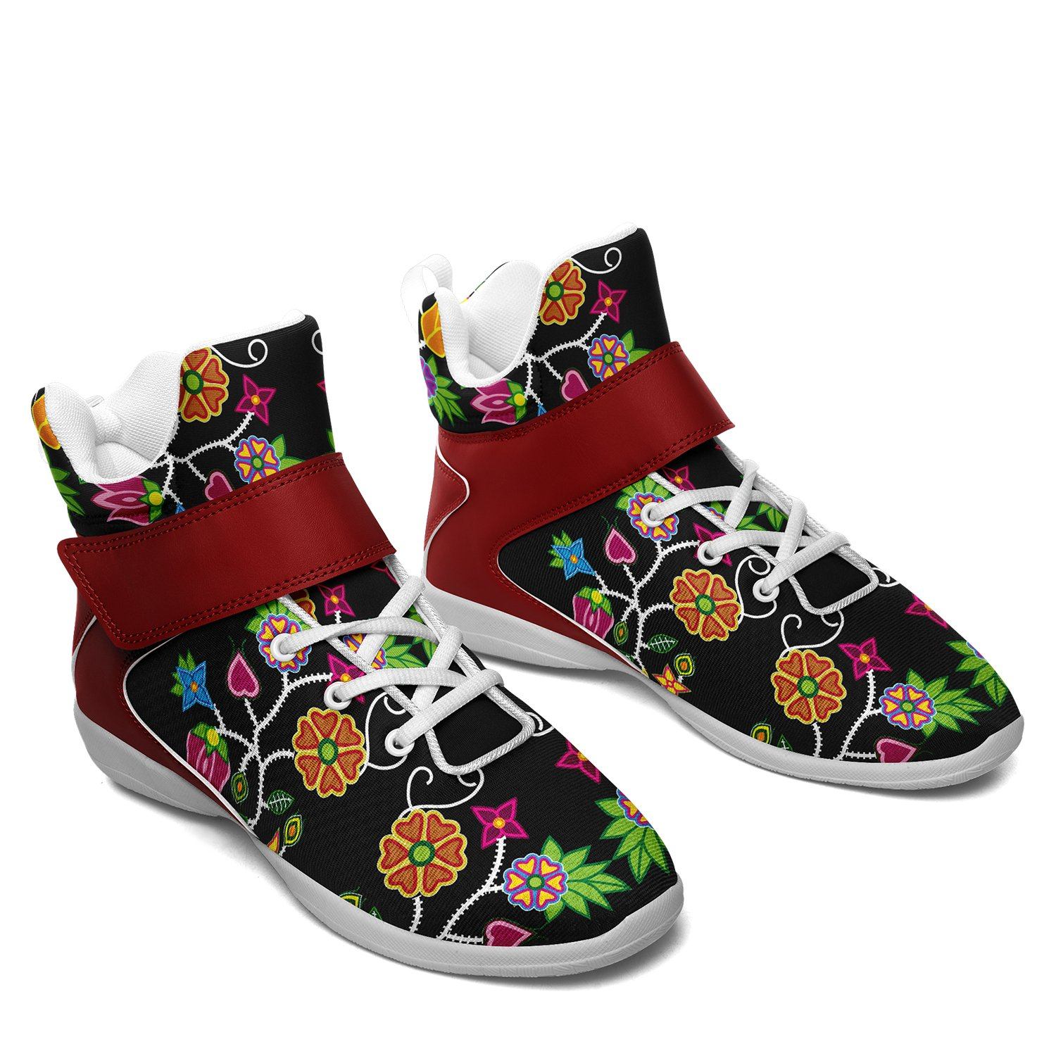 Floral Beadwork Ipottaa Basketball / Sport High Top Shoes 49 Dzine 