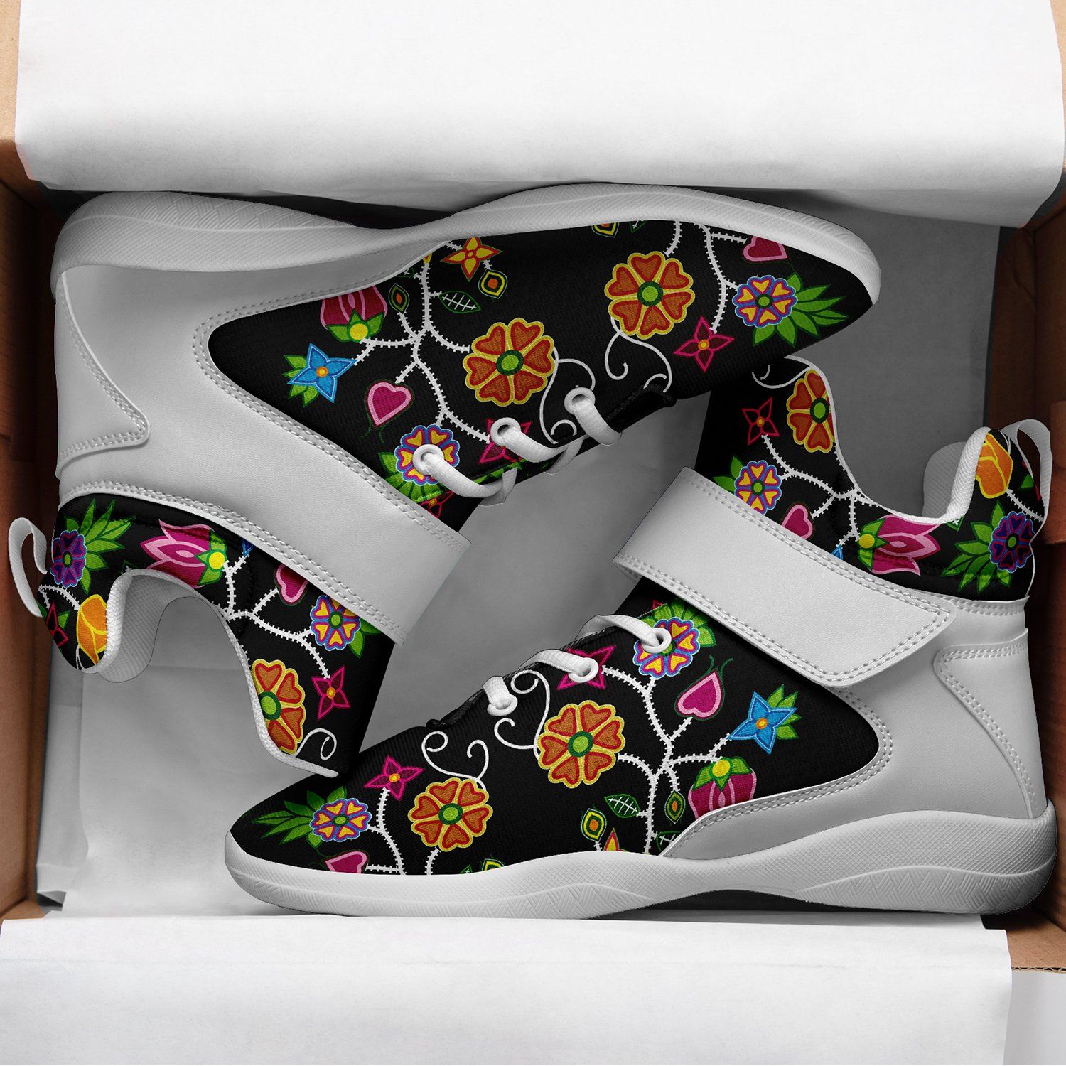 Floral Beadwork Ipottaa Basketball / Sport High Top Shoes 49 Dzine 