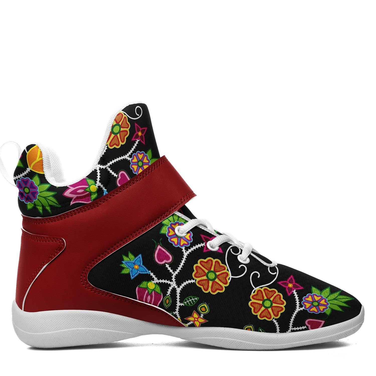 Floral Beadwork Ipottaa Basketball / Sport High Top Shoes - White Sole 49 Dzine 