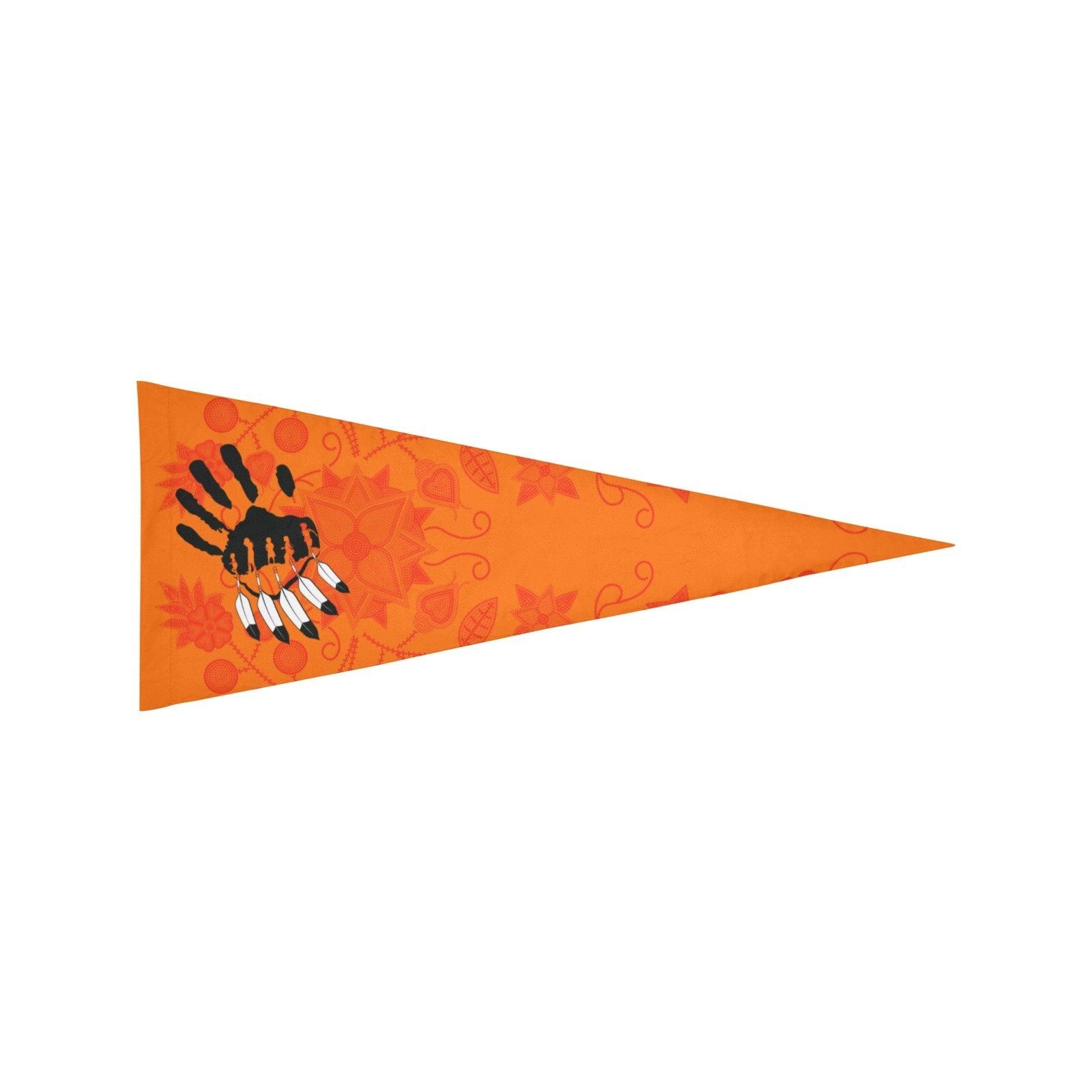 Floral Beadwork Real Orange A feather for each Trigonal Garden Flag 30"x12" Trigonal Garden Flag 30"x12" e-joyer 