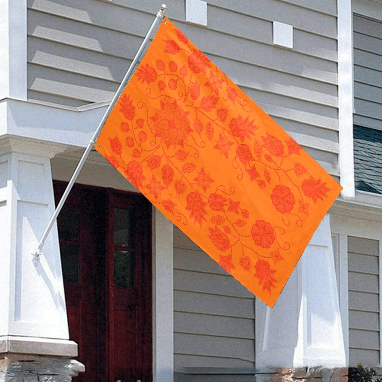 Floral Beadwork Real Orange Garden Flag 70"x47" Garden Flag 70"x47" e-joyer 