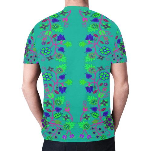 Floral Beadwork Seven Clans Deep Lake New All Over Print T-shirt for Men (Model T45) New All Over Print T-shirt for Men (T45) e-joyer 