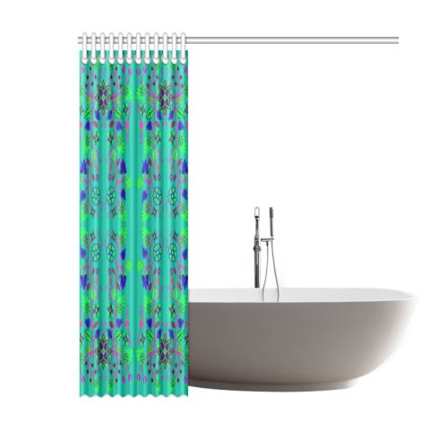 Floral Beadwork Seven Clans Deep Lake Shower Curtain 60"x72" Shower Curtain 60"x72" e-joyer 