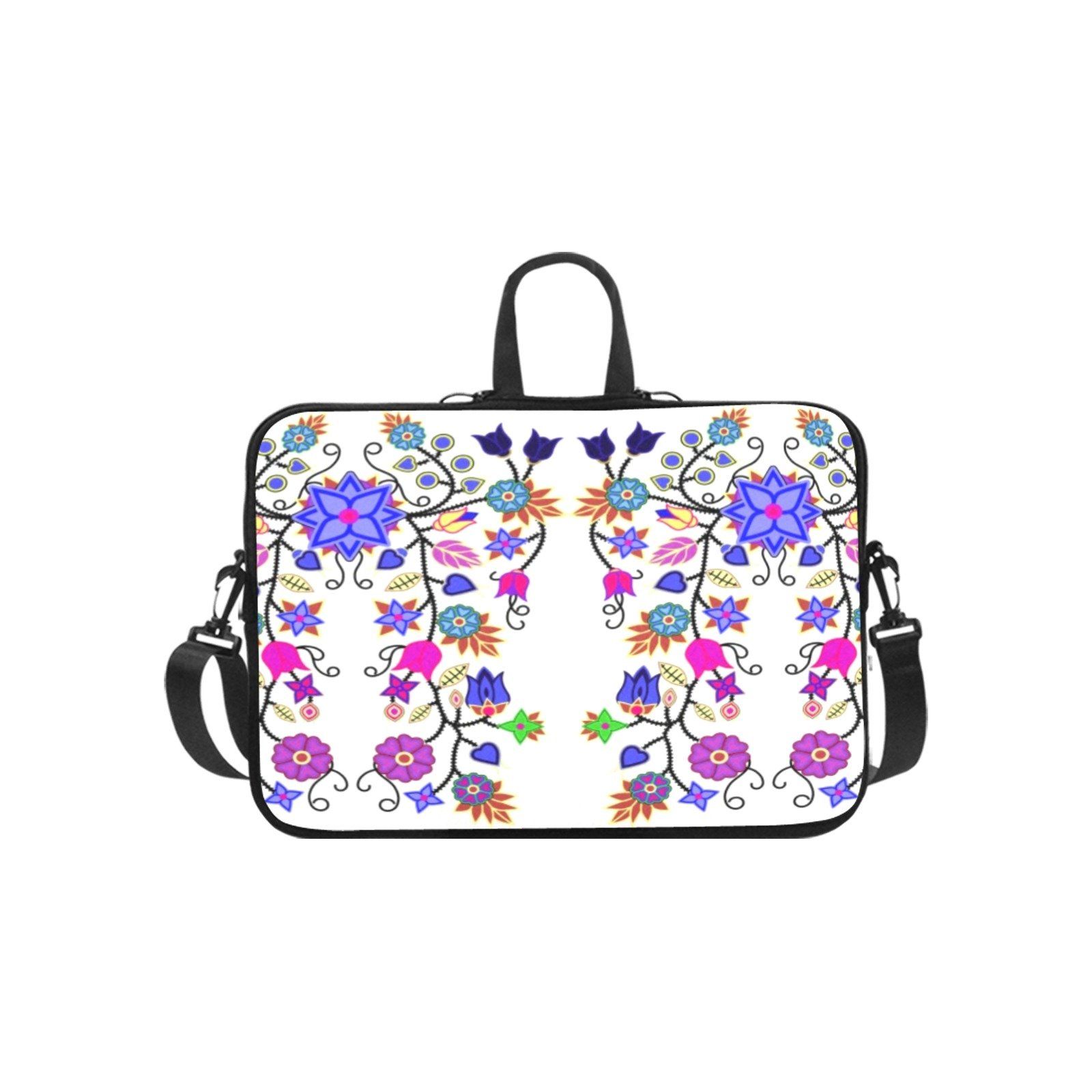 Floral Beadwork Seven Clans White Laptop Handbags 10" bag e-joyer 